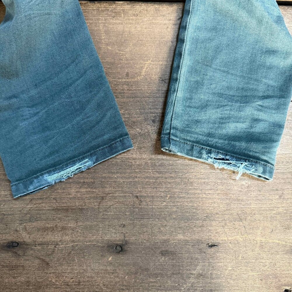 Free People Bohemian Faded Blue Overalls Sz 27 - Picture 10 of 13